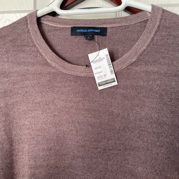 Men’s Patrick Assaraf Extra-Fine Merino Vintage Wash Crewneck | Size Large - Picture 2 of 7